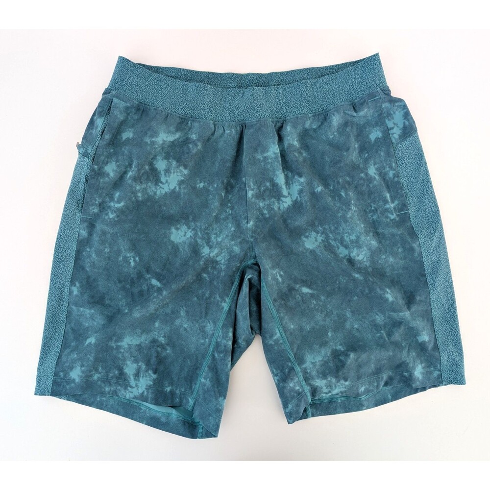 Lululemon Shorts Men’s L Teal Tie Dye 10” Liner less Athletic T.H.E Short